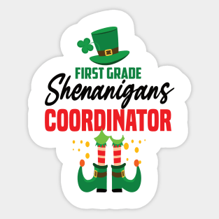 1st grade teacher St.patricks day gift Sticker